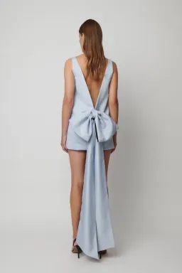 Effie Kats Nikola Mini Dress Ice Blue Size XS for rent on The Volte - image 3