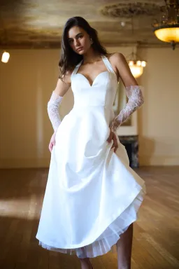 Calia Collection Audry Midi Dress White Size 6 for rent on The Volte - image 1