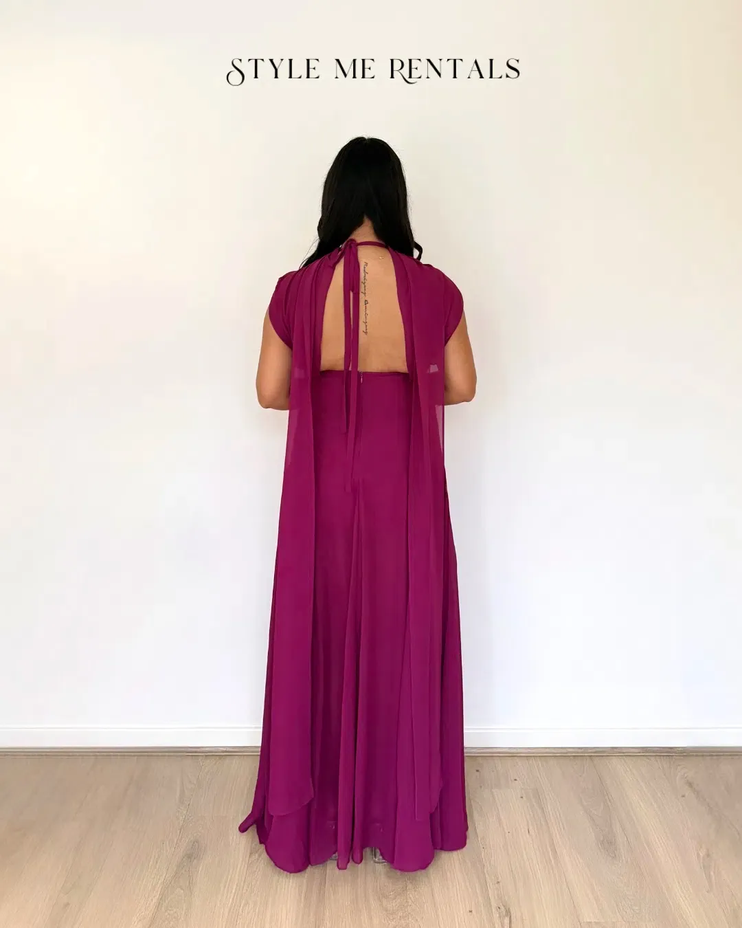 Calia Collection Gia Maxi Dress Fuchsia Size 10 for rent on The Volte - main image