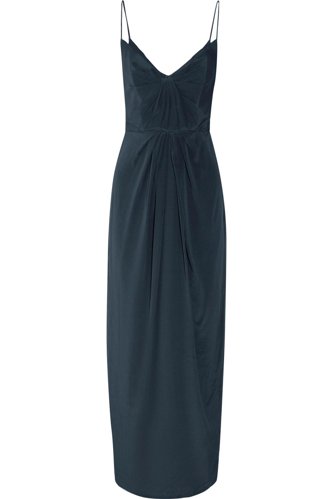 Zimmermann Pleated Silk Maxi Dress Navy Size 8 for rent on The Volte - main image