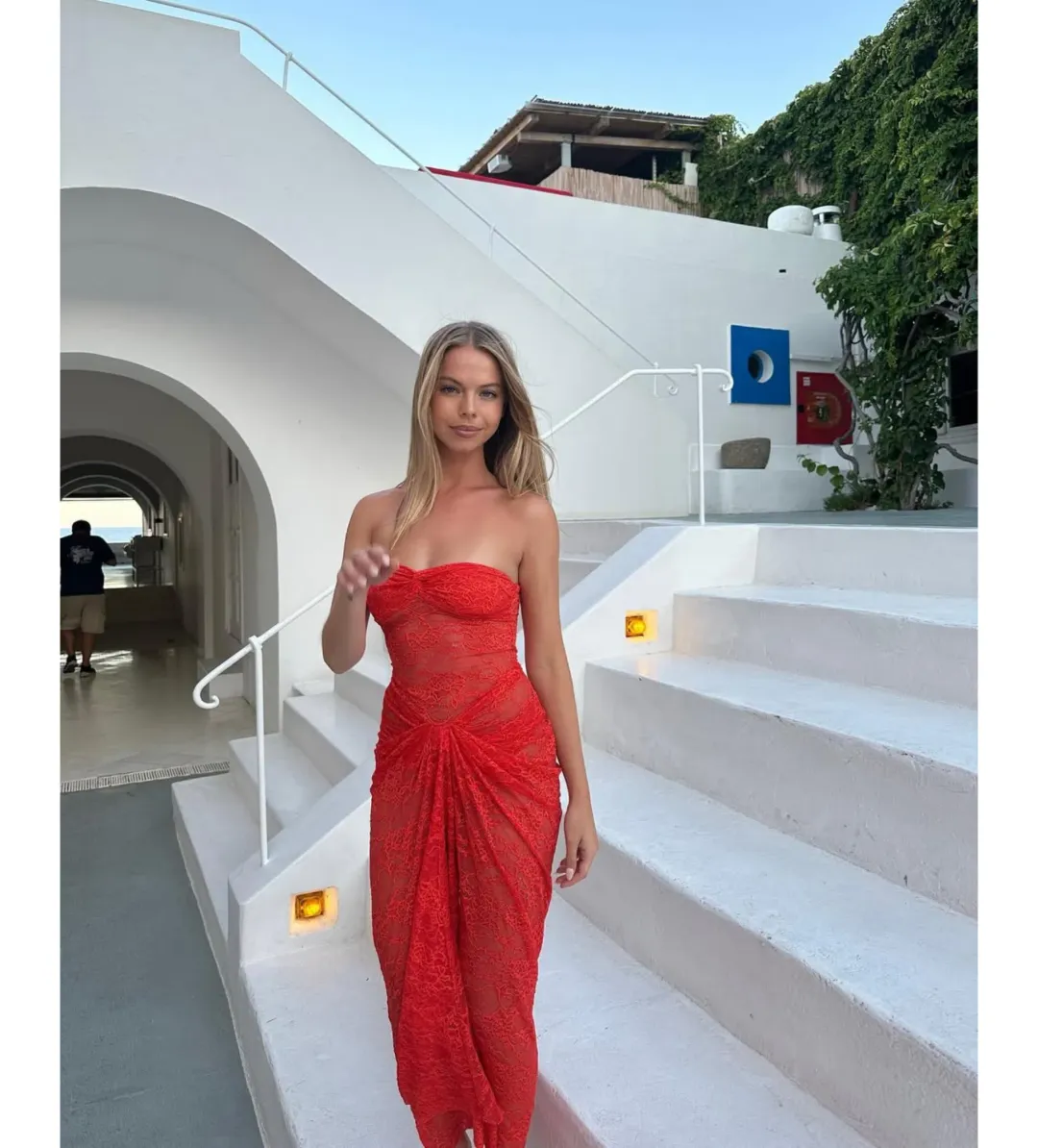 Natalie Rolt Naomi Dress in Red Size 0 / AU 6 for rent on The Volte - main image