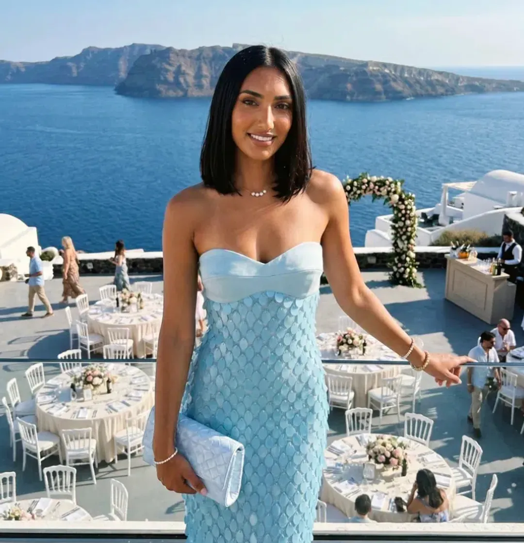 Manning Cartell Supreme Extreme Balconette Midi Dress Aqua Spritz Blue Size 8 for rent on The Volte - main image
