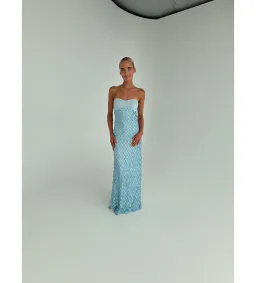 Manning Cartell Supreme Extreme Balconette Midi Dress Aqua Spritz Blue Size 8 for rent on The Volte - image 2