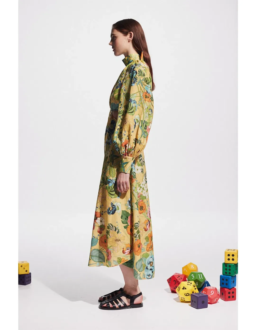 Alemais Cresida Cutout Midi Dress Size AU 12 for rent on The Volte - main image