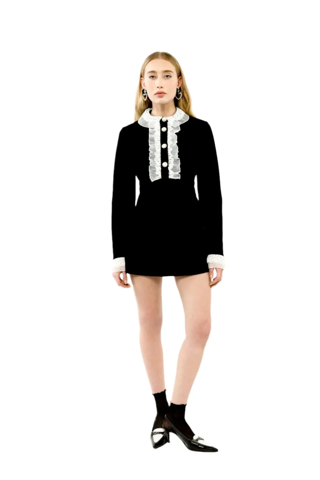 ALICE By Alice McCall Wednesday Dress Black/White Size 10 for rent on The Volte - main image