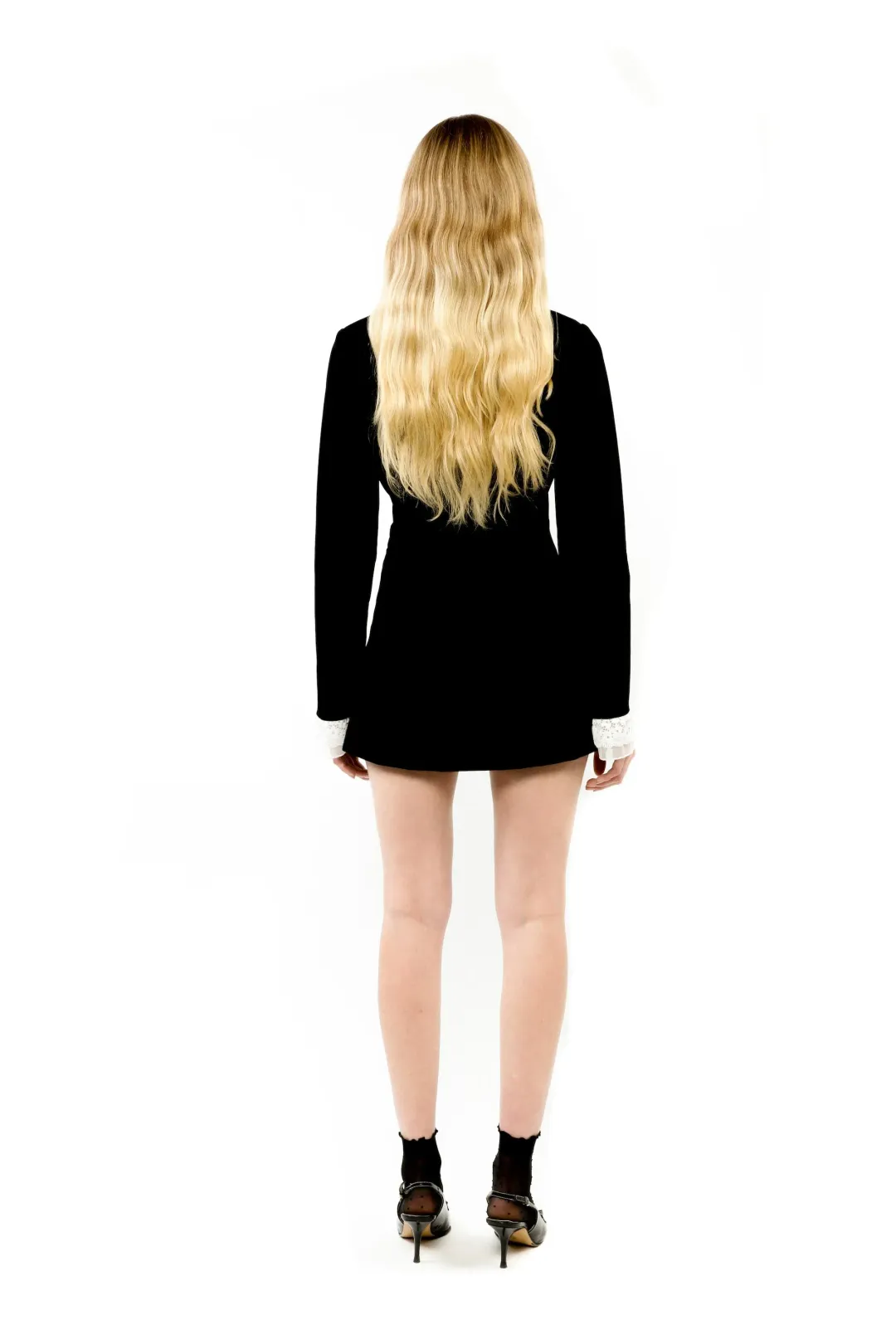 ALICE By Alice McCall Wednesday Dress Black/White Size 10 for rent on The Volte - main image