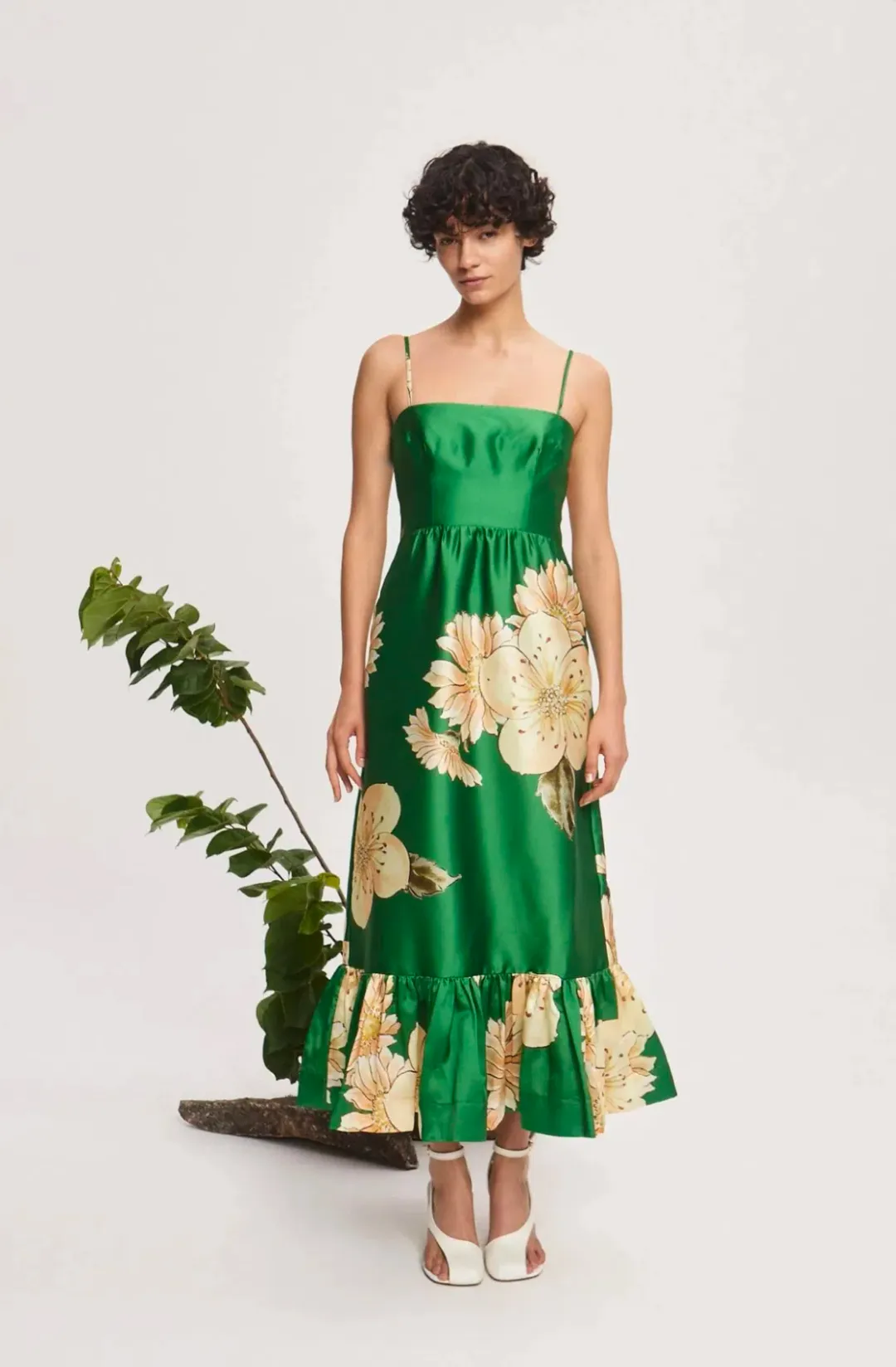 Alemais Sage Midi Dress Green Size 8 for rent on The Volte - main image