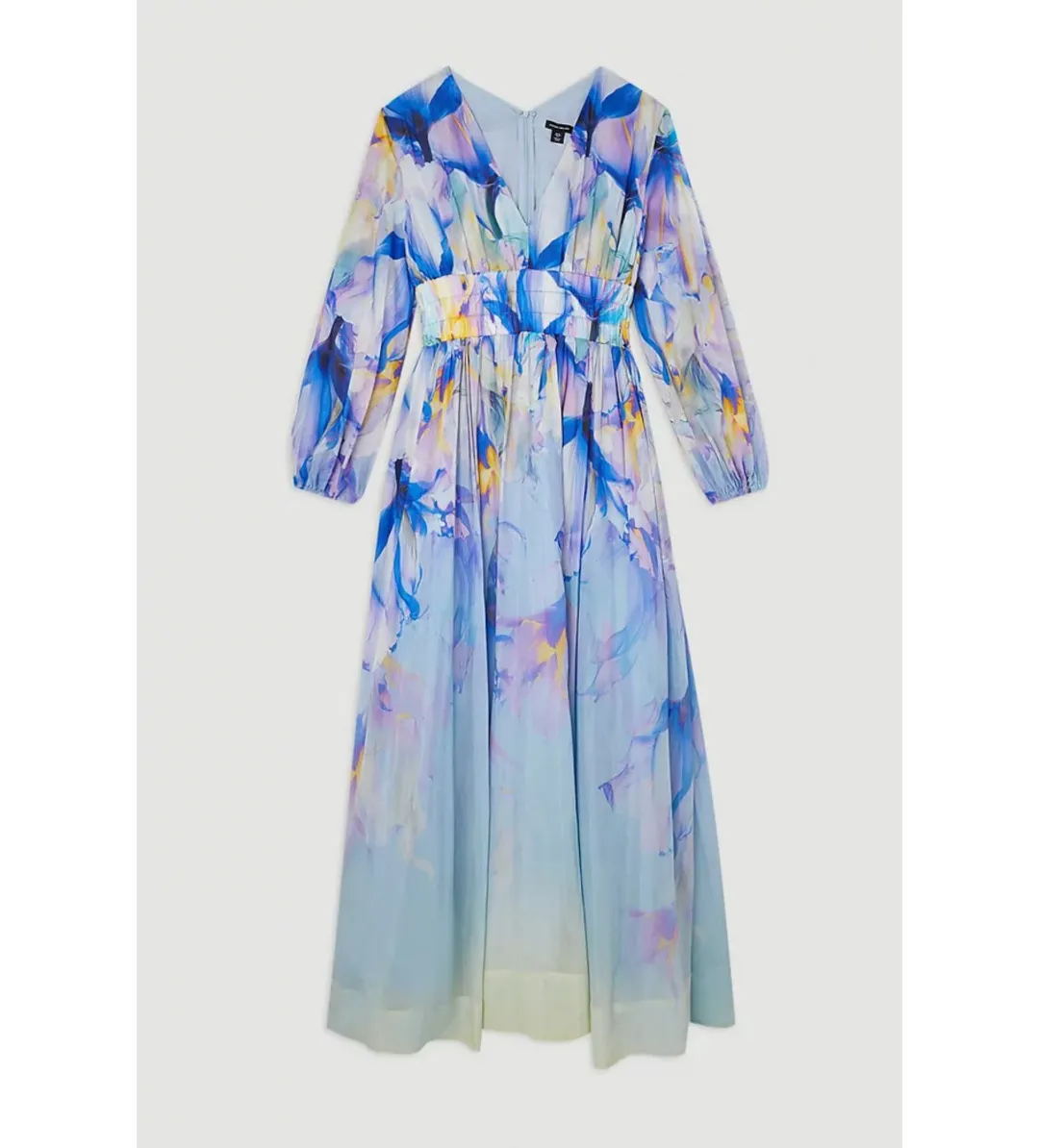 Karen Millen Ombre Floral Silk Maxi Dress Multi Size 22  for rent on The Volte - main image