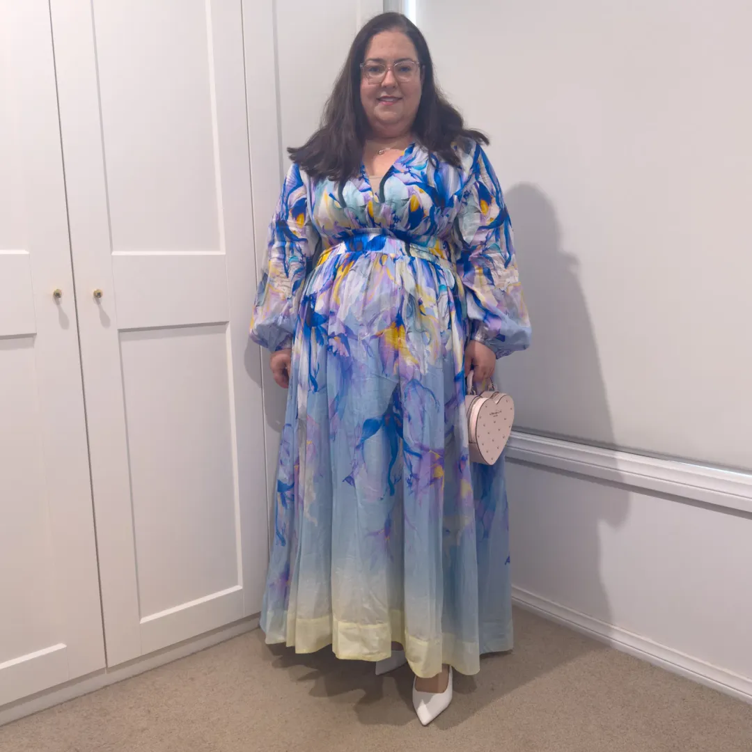 Karen Millen Ombre Floral Silk Maxi Dress Multi Size 22  for rent on The Volte - main image