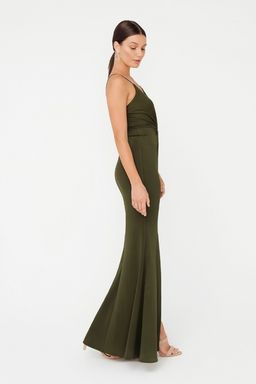 Sheike Gala Gown Khaki Size 8 for rent on The Volte - image 1