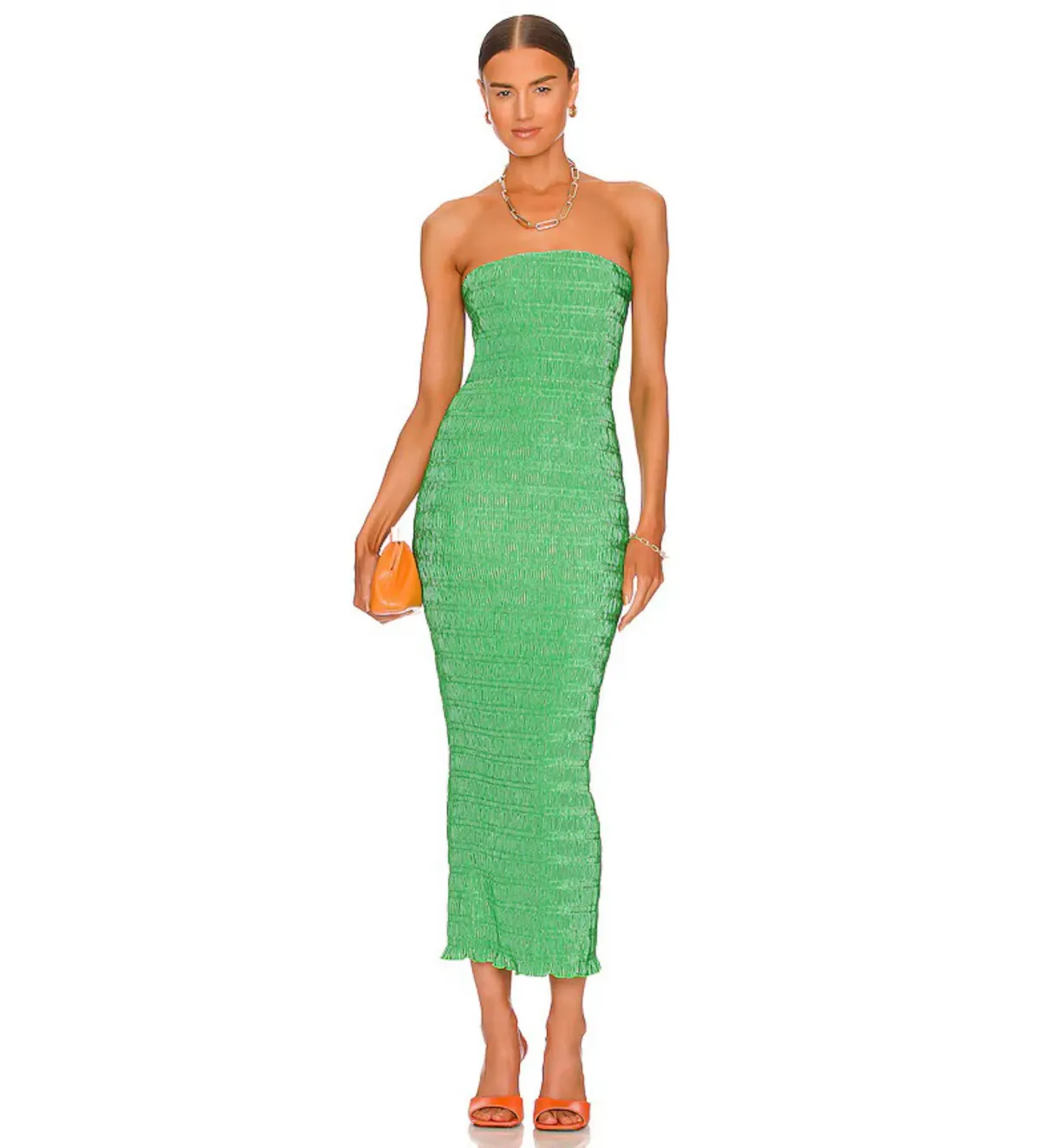 L'Idee Aurore Midi Dress Sea Green Size AU 8 for rent on The Volte - main image