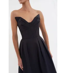 Rebecca Vallance Luiza Strapless Midi Dress Black Size AU 8 for rent on The Volte - image 4