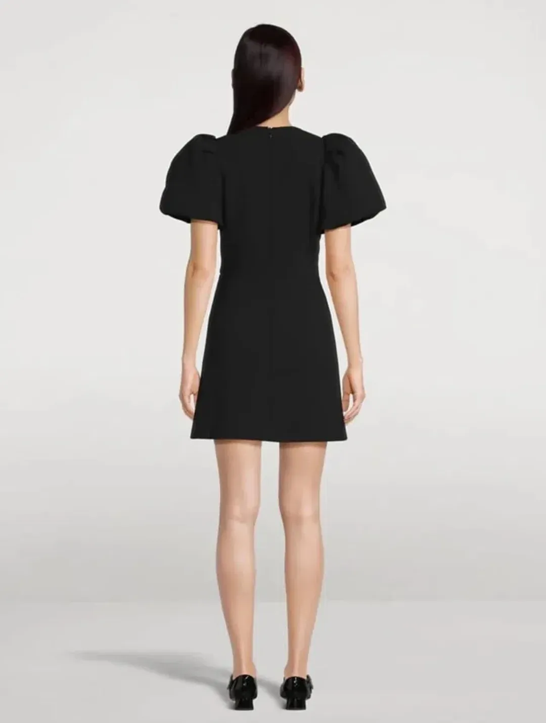 Rebecca Vallance Julianna Puff Sleeve Mini Dress Black Size 8  for rent on The Volte - main image