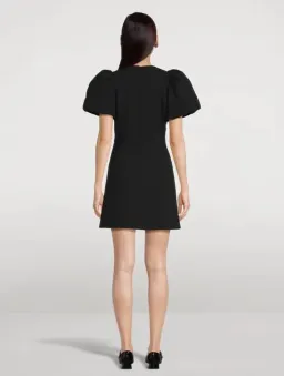 Rebecca Vallance Julianna Puff Sleeve Mini Dress Black Size 8  for rent on The Volte - image 2