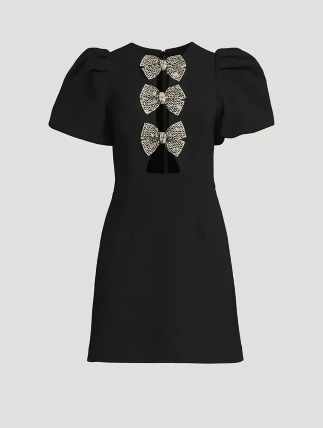 Rebecca Vallance Julianna Puff Sleeve Mini Dress Black Size 8  for rent on The Volte - main image