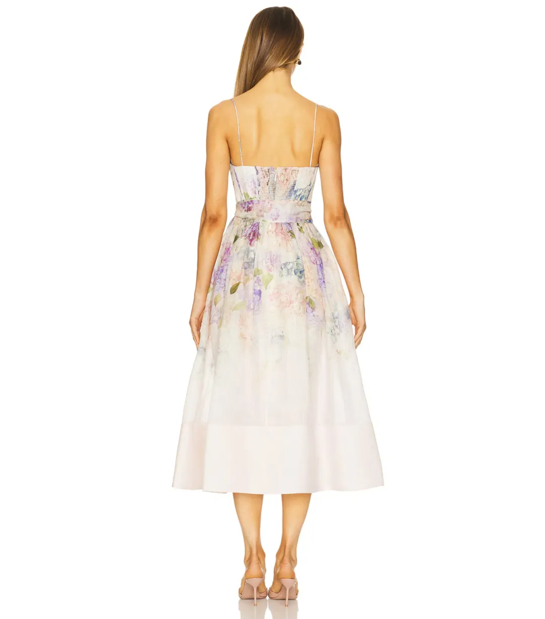 Zimmermann Dawning Corset Dress in Multi Hydrangea Size AU 10 for rent on The Volte - main image