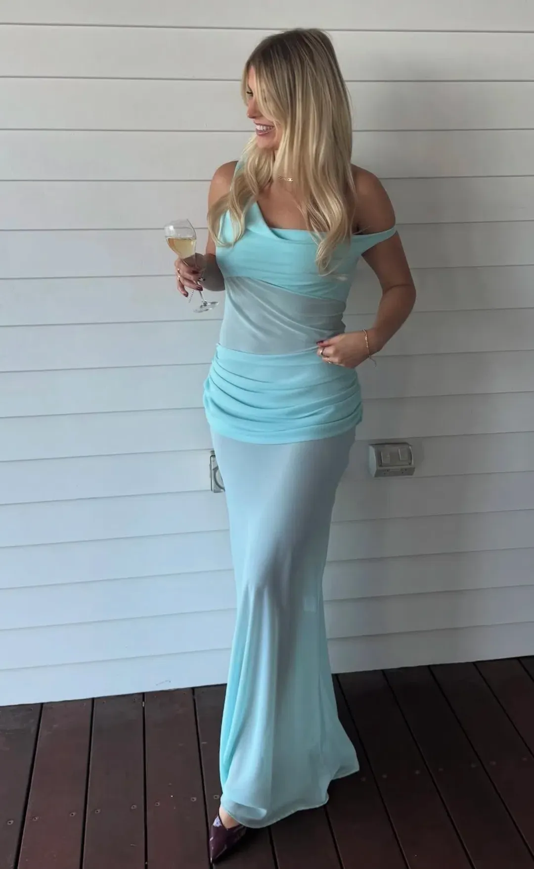 Natalie Rolt Cadence Gown in Blue  Size 1/ AU 8 for rent on The Volte - main image