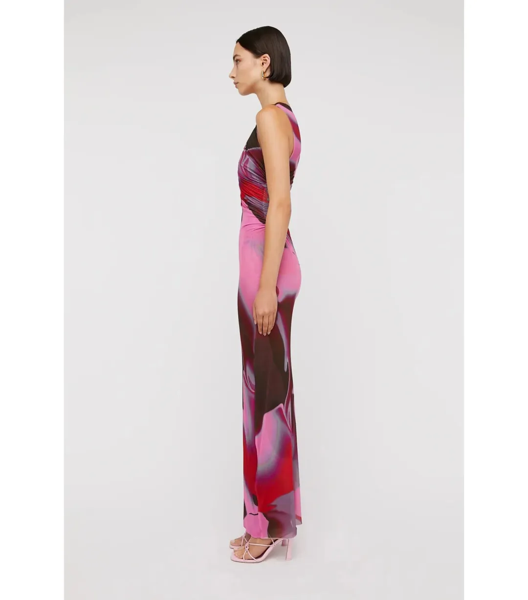 Scanlan Theodore Italian Watercolour Dress in Raspberry Size S / AU 8  for rent on The Volte - main image