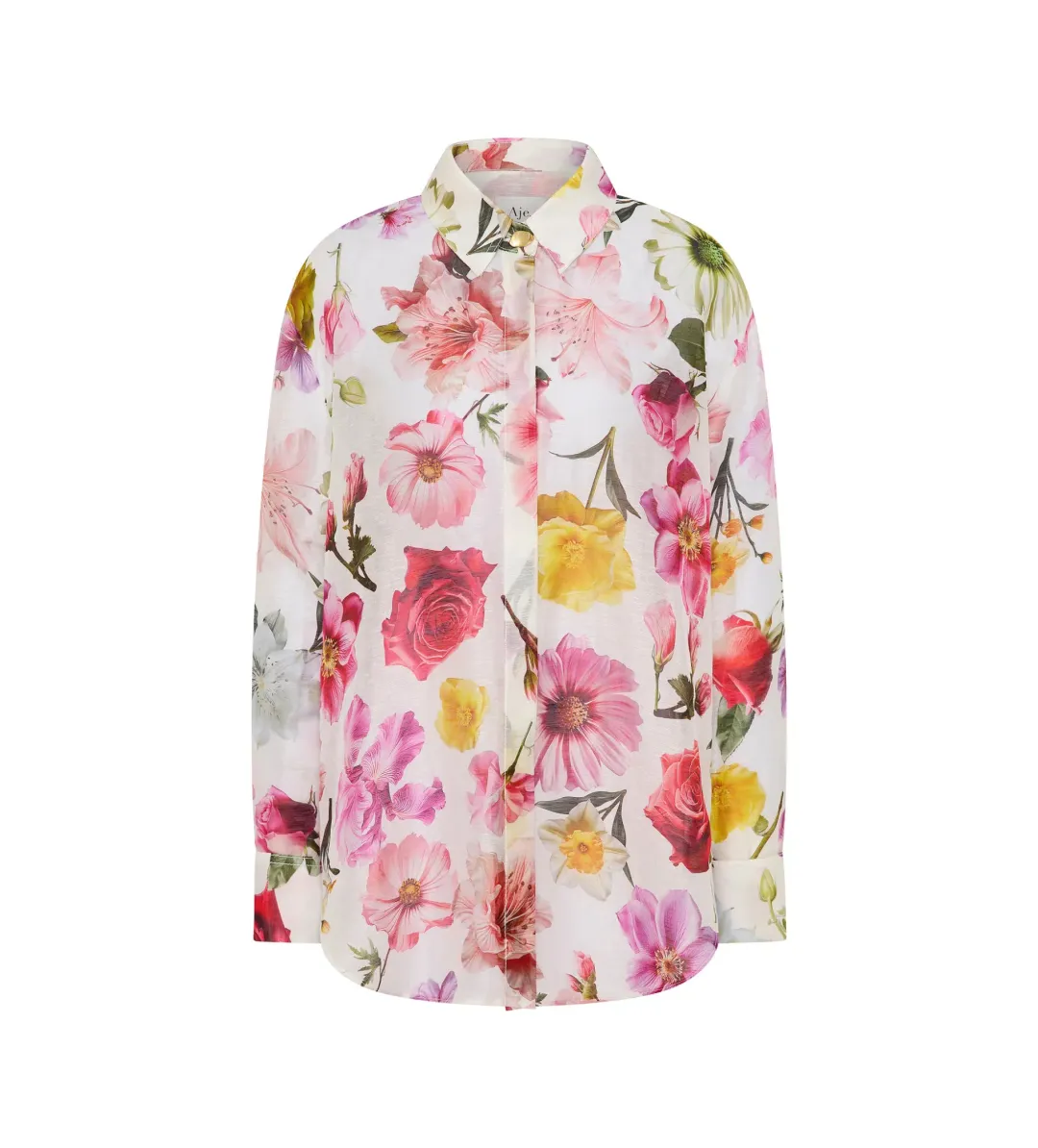 Aje Fleur Shirt Collage Floral Size 8  for rent on The Volte - main image