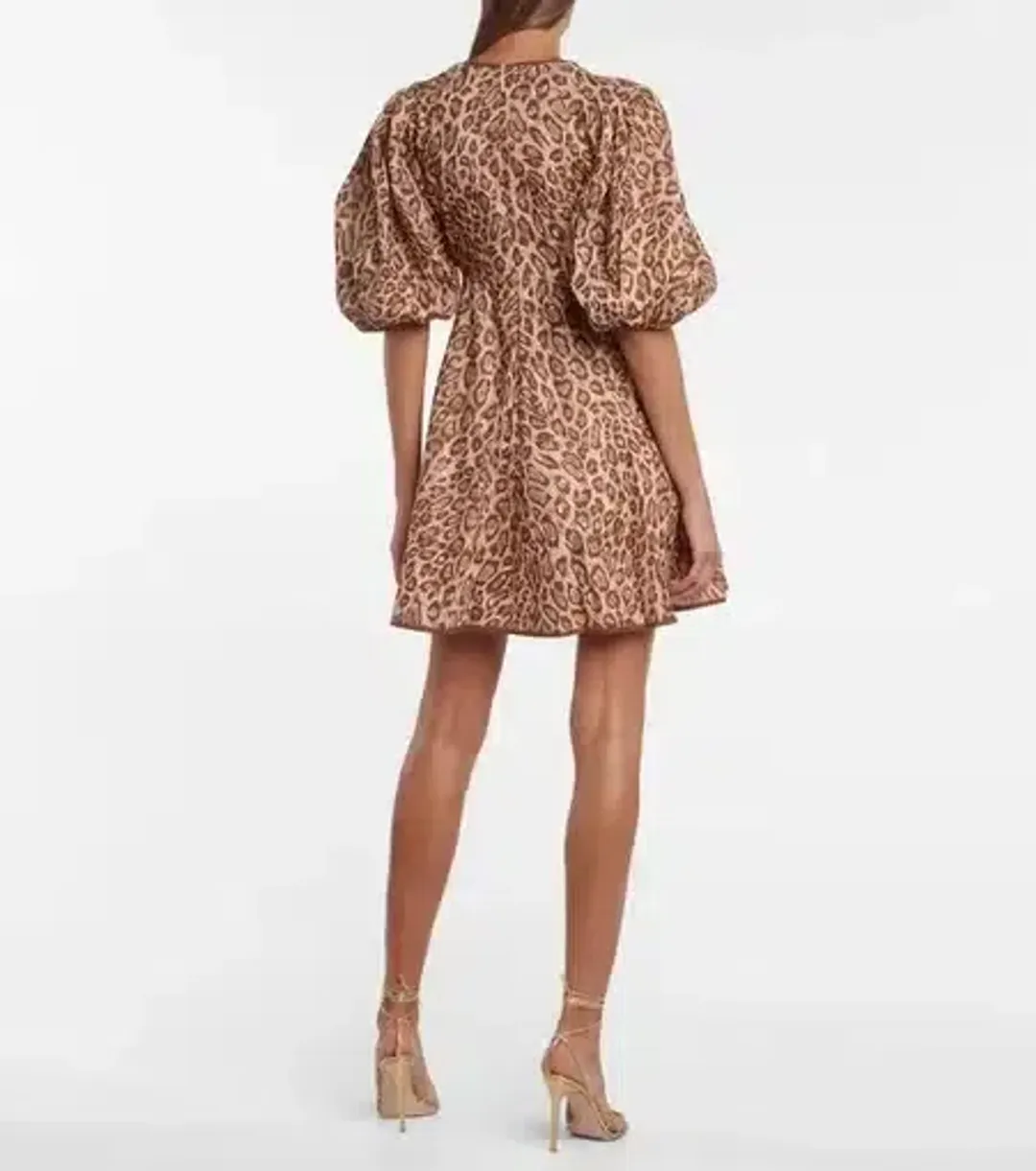 Zimmermann Concert Day Mini Dress Leopard Print Size 0 Au 8  for rent on The Volte - main image