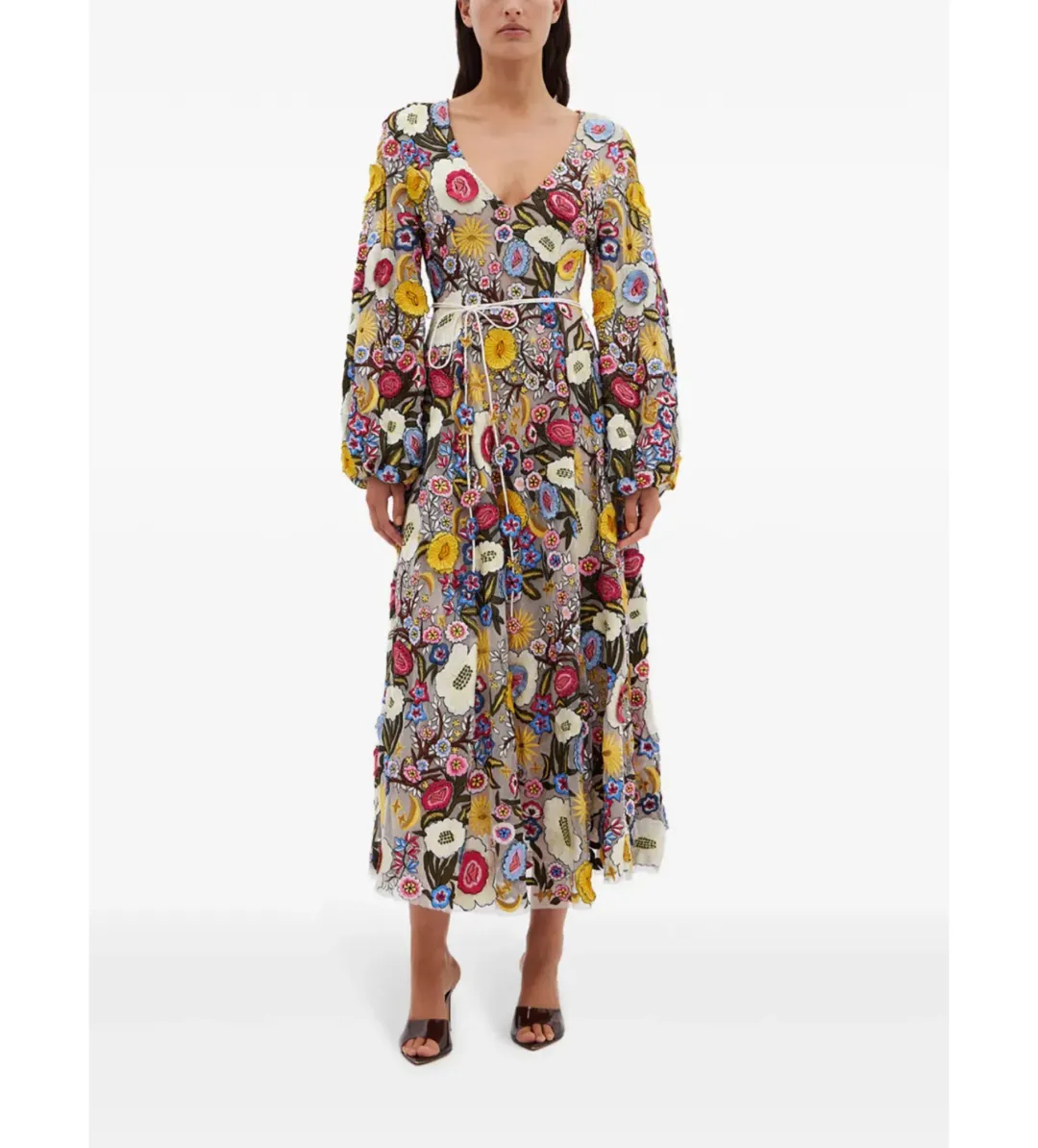 Rachel Gilbert Lyra Midi Dress Multi Size AU 16 for rent on The Volte - main image