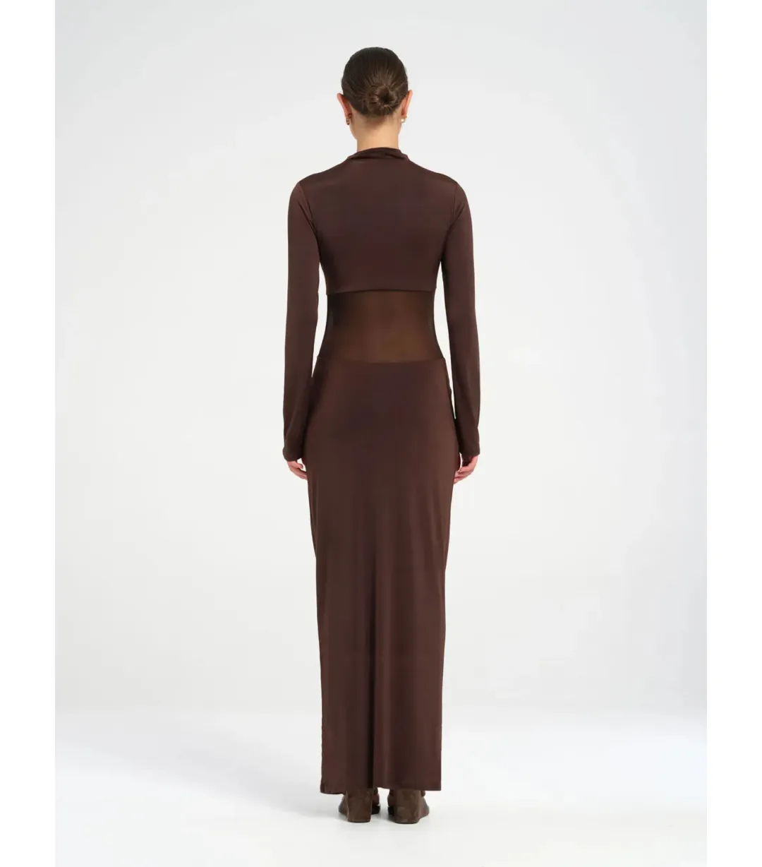 Benni Dora Maxi Dress Chocolate Size 10 for rent on The Volte - main image