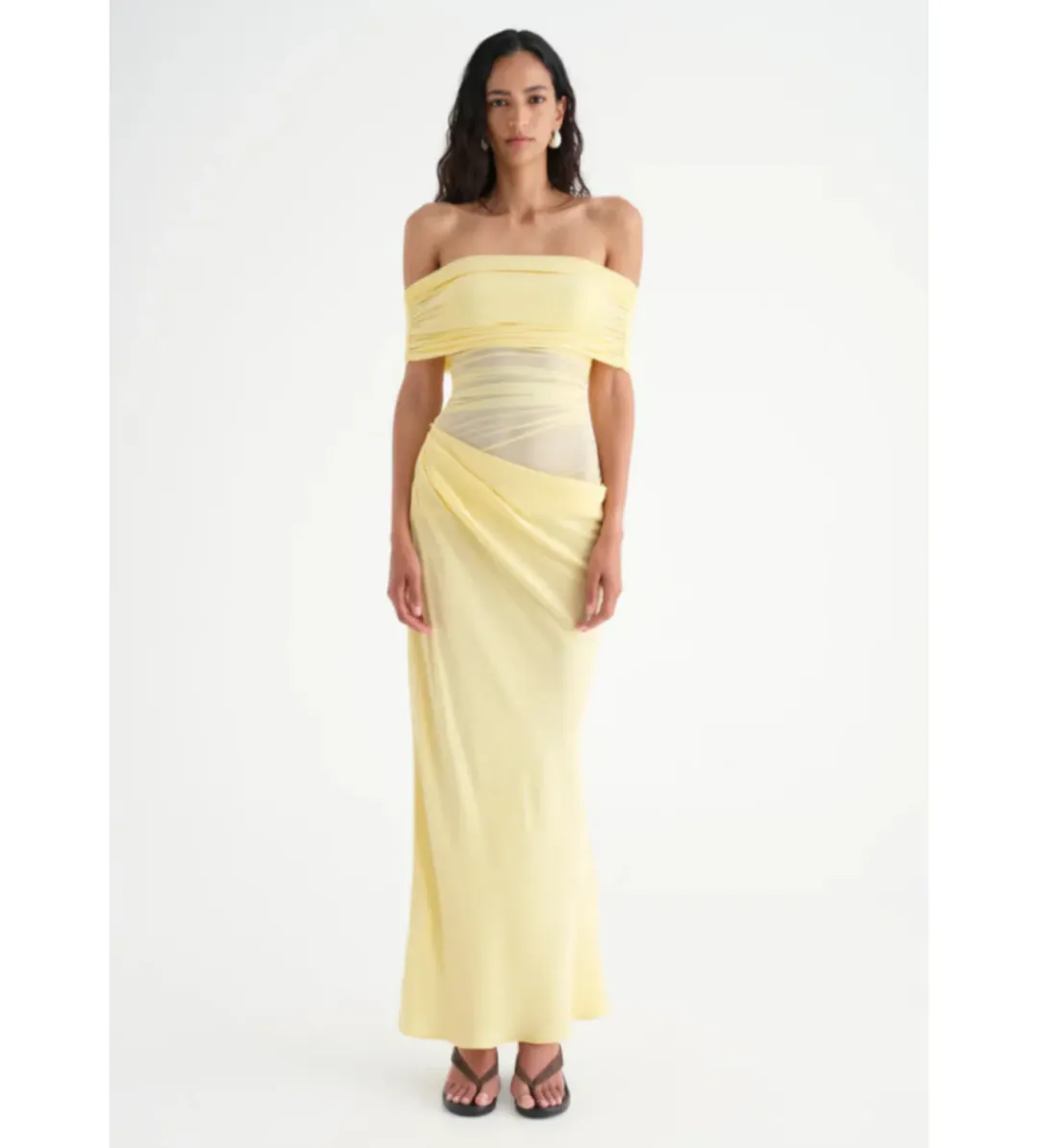 Benni Nico Maxi Dress Butter Size AU 6 for rent on The Volte - main image