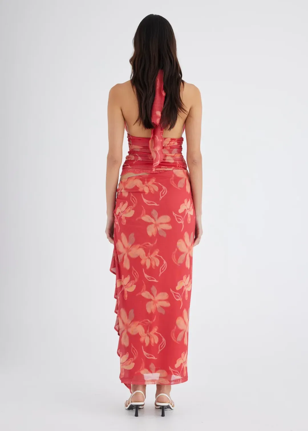 Benni Penelope Maxi Dress in Hibiscus Size AU 8 for rent on The Volte - main image