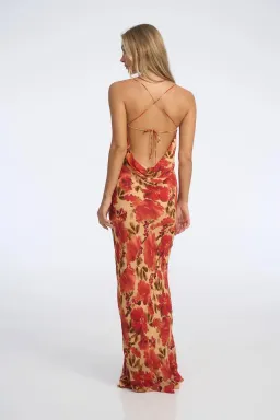 Isabelle Quinn Marta Maxi Dress in Camellia Floral Print Size AU 10 for rent on The Volte - image 2