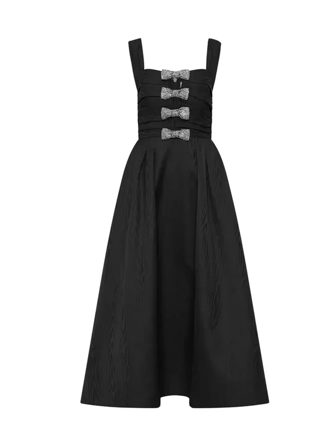 Rebecca Vallance Luiza Strap Midi Dress Black Size 8 for rent on The Volte - main image