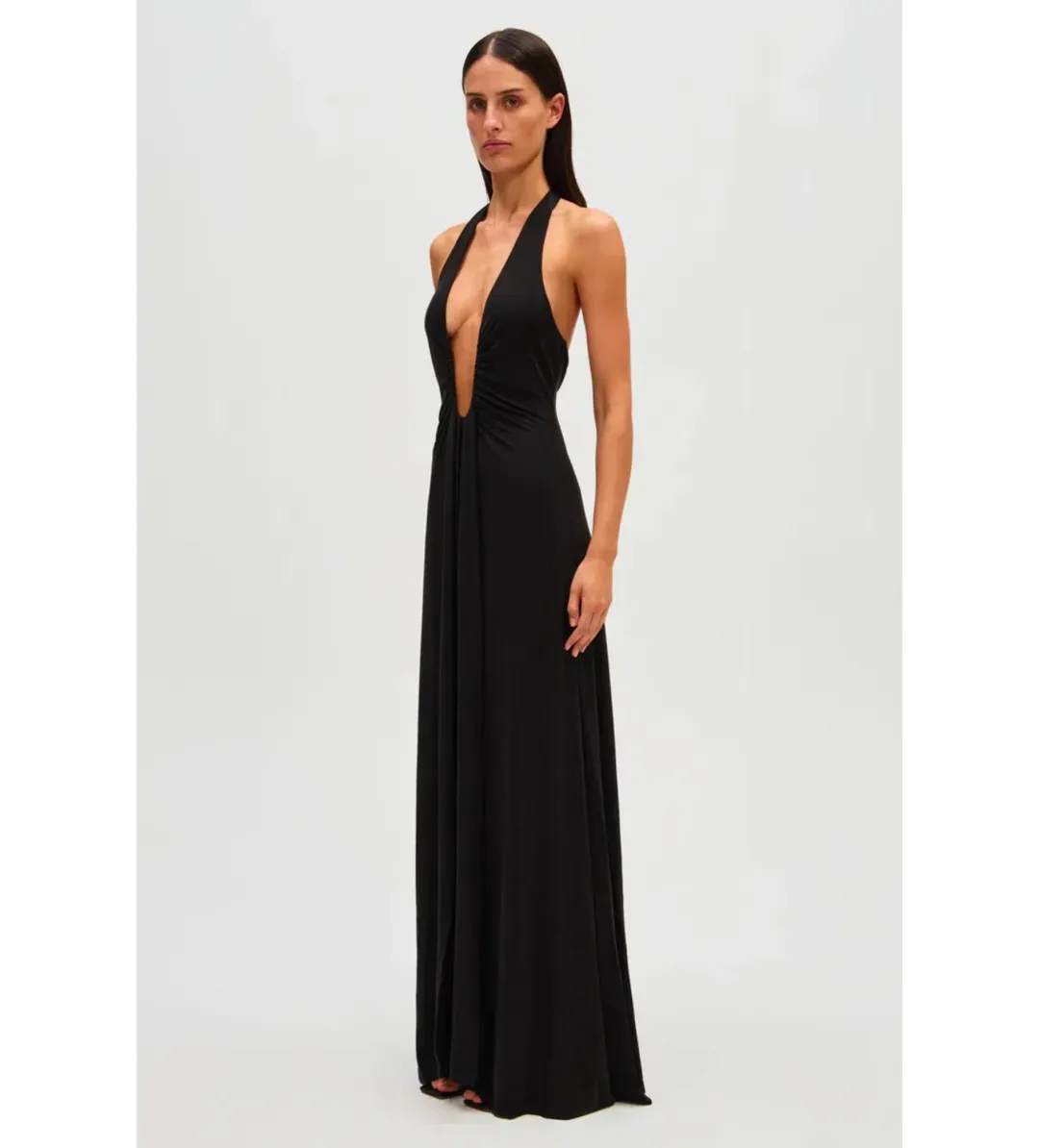 Misha Jennifer Cupro Maxi in Black Size 10 for rent on The Volte - main image
