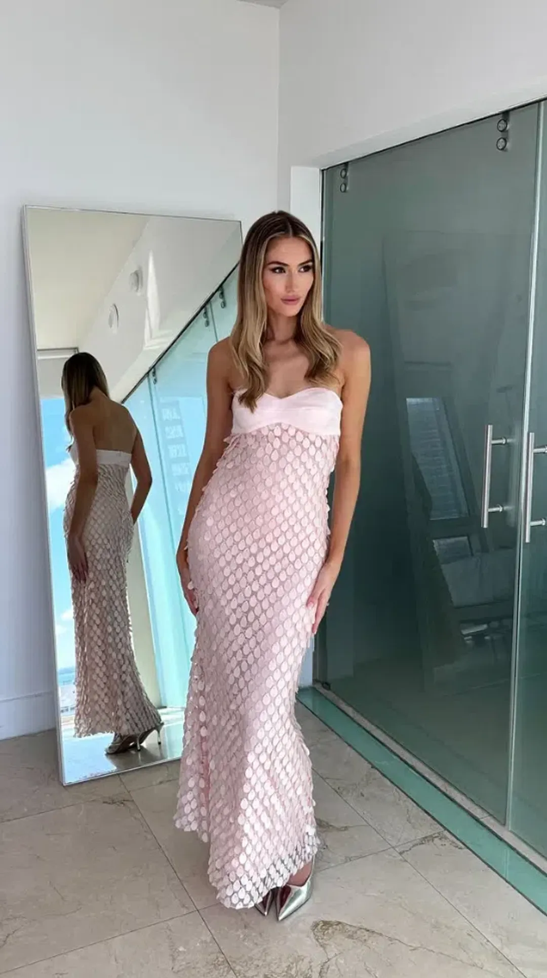 Manning Cartell Supreme Extreme Maxi Gown Rosewater Pink Size AU 10  for rent on The Volte - main image