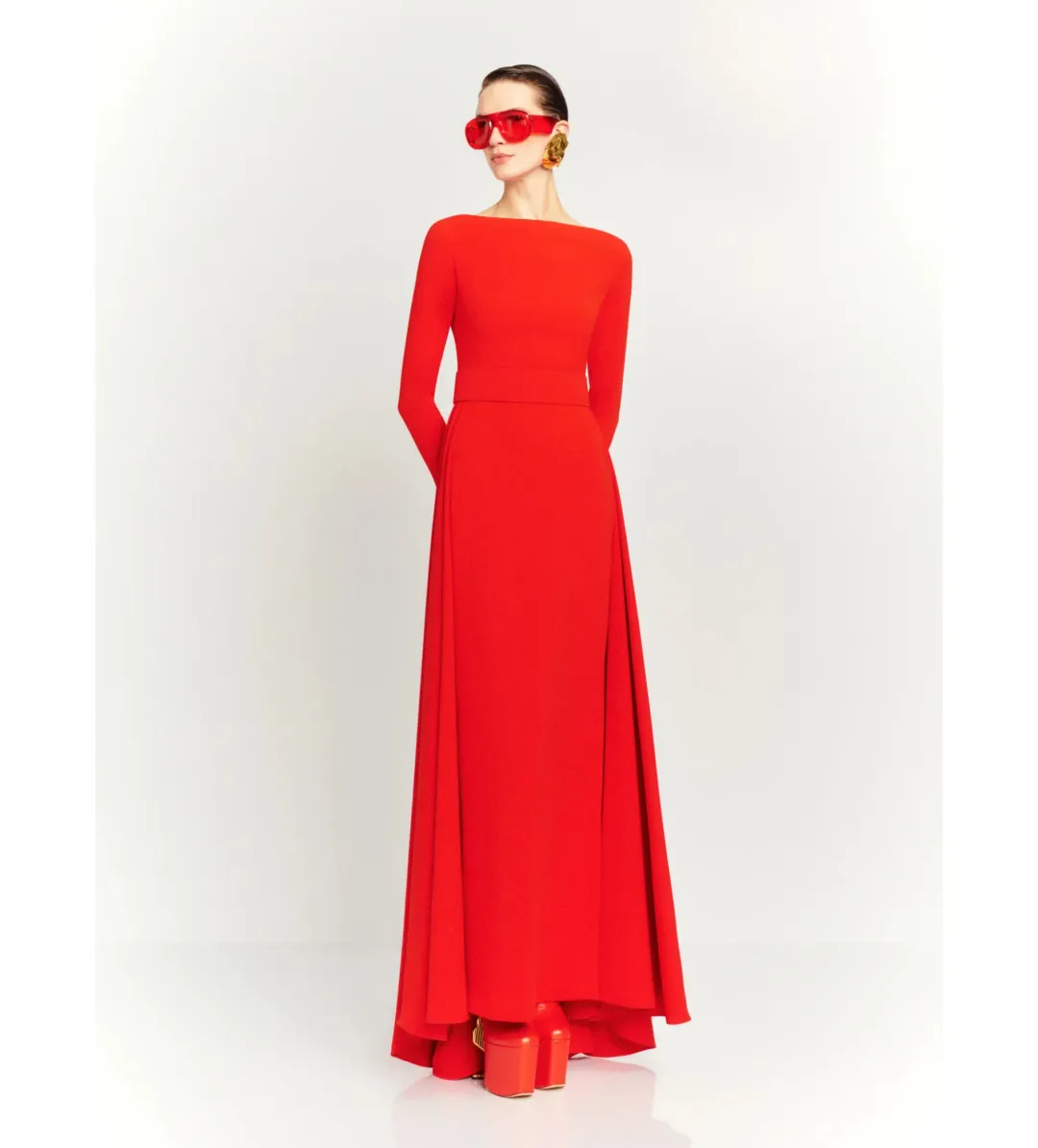 Solace London The Shayla Maxi Dress in Red Size AU 16 for rent on The Volte - main image