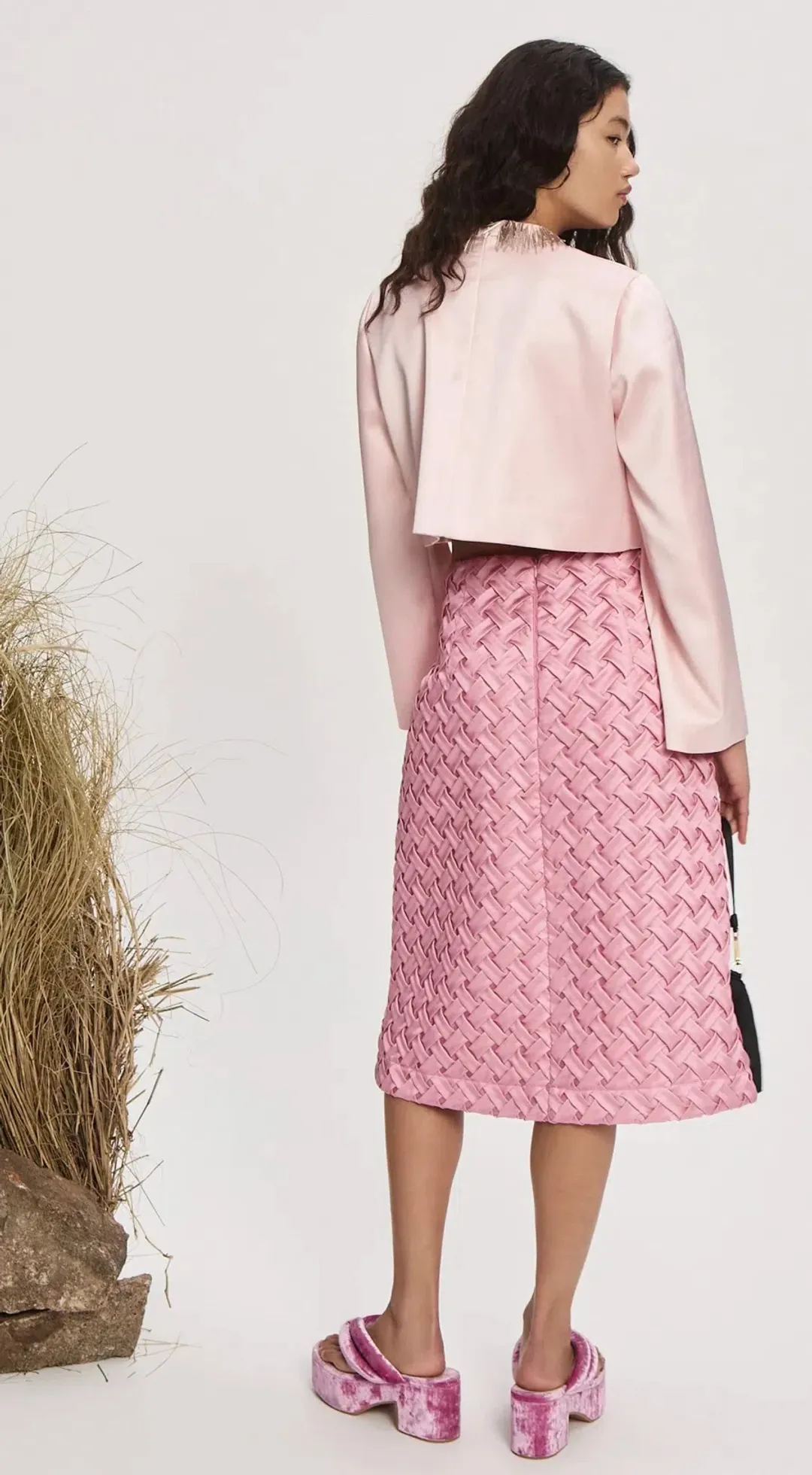 Alemais Inez Knee Length Skirt Pink Size AU 10 for rent on The Volte - main image