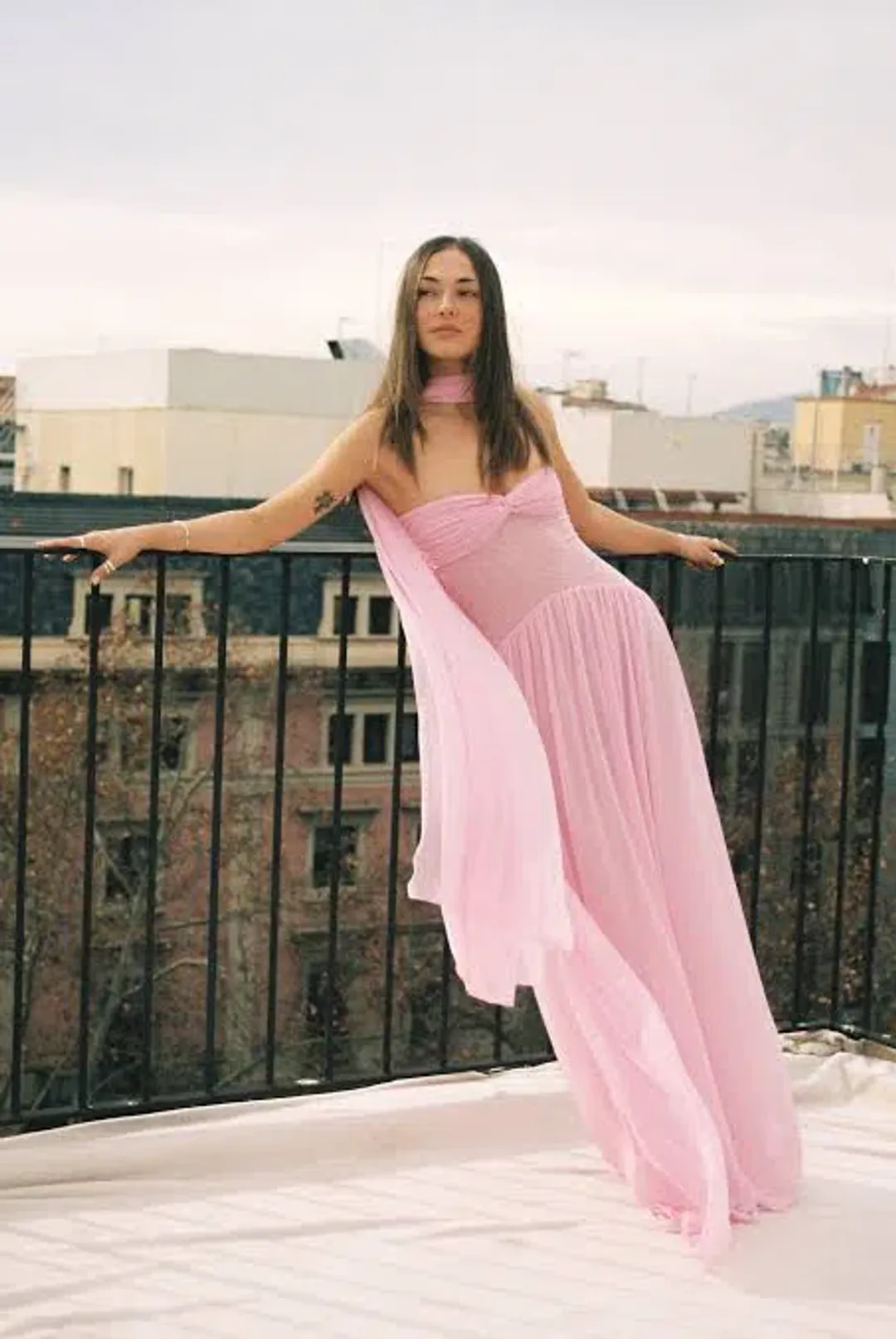 Raphaella Santana Ophelia Maxi Dress Pink Size AU8 for rent on The Volte - main image