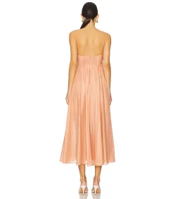 Zimmermann Acacia Ruffle Tan Maxi Dress Size AU 10 for rent on The Volte - image 3