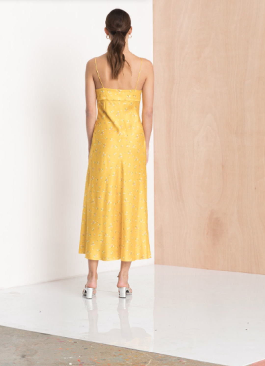 Bec & Bridge Only In Paris Slip Dress Yellow Size 10 for rent on The Volte - main image