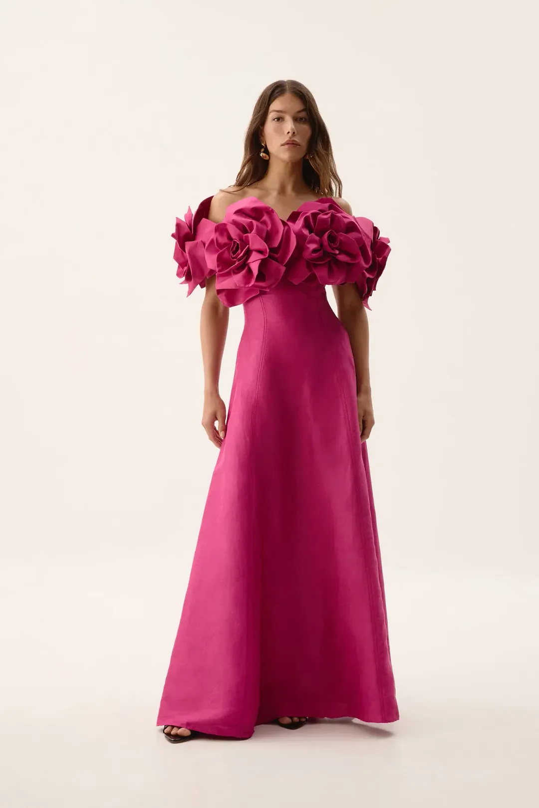 Aje Etta Gown Magenta Size AU 8 for rent on The Volte - main image