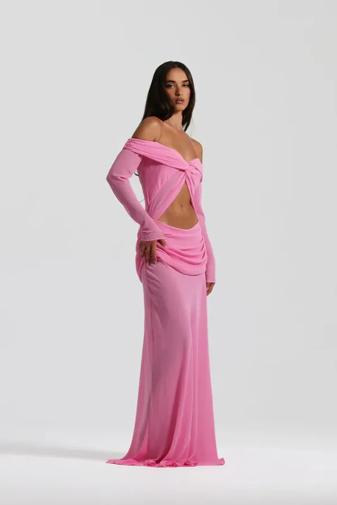 Natalie Rolt Emily Gown Candy Pink Size S/AU 8 for rent on The Volte - main image