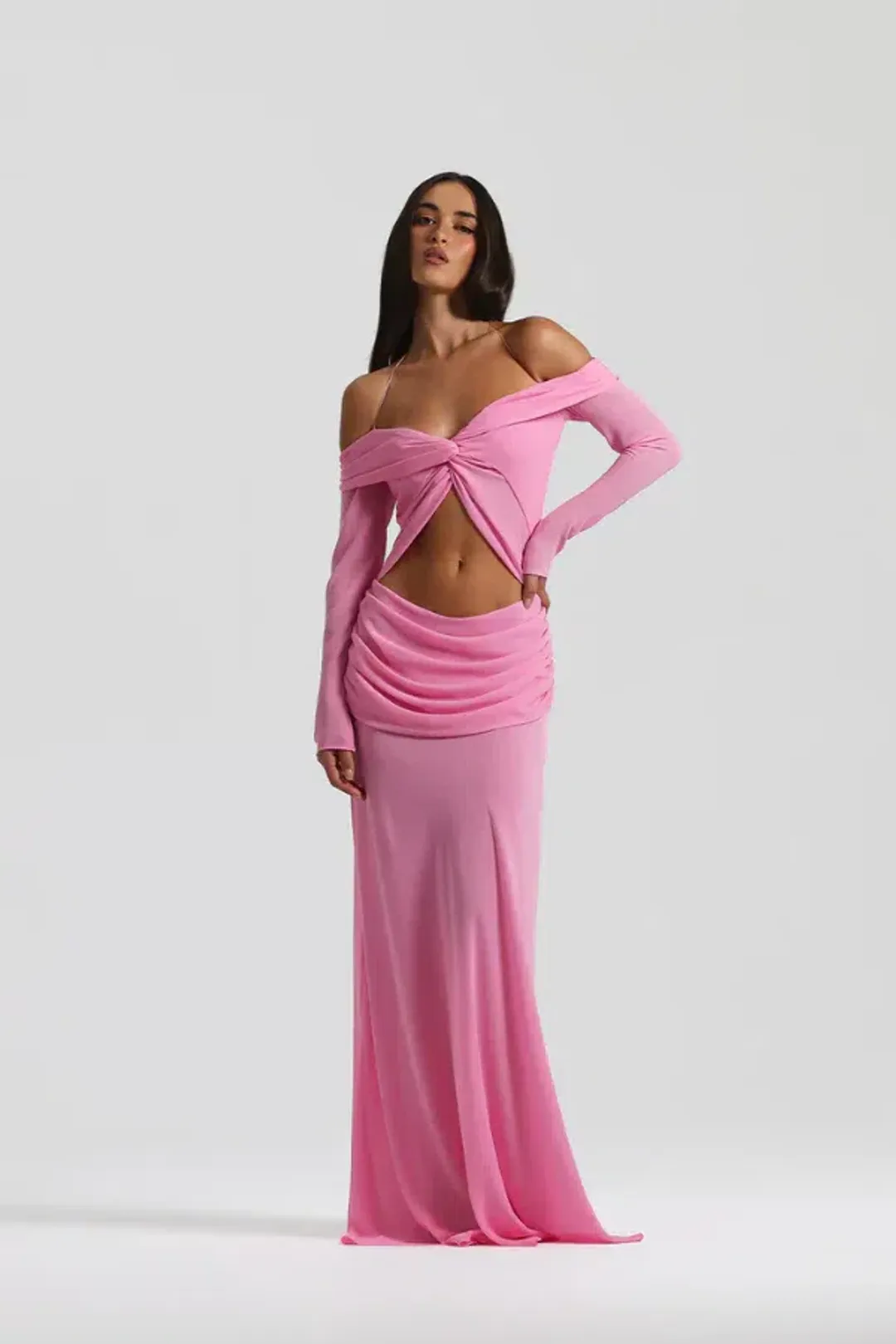 Natalie Rolt Emily Gown Candy Pink Size S/AU 8 for rent on The Volte - main image