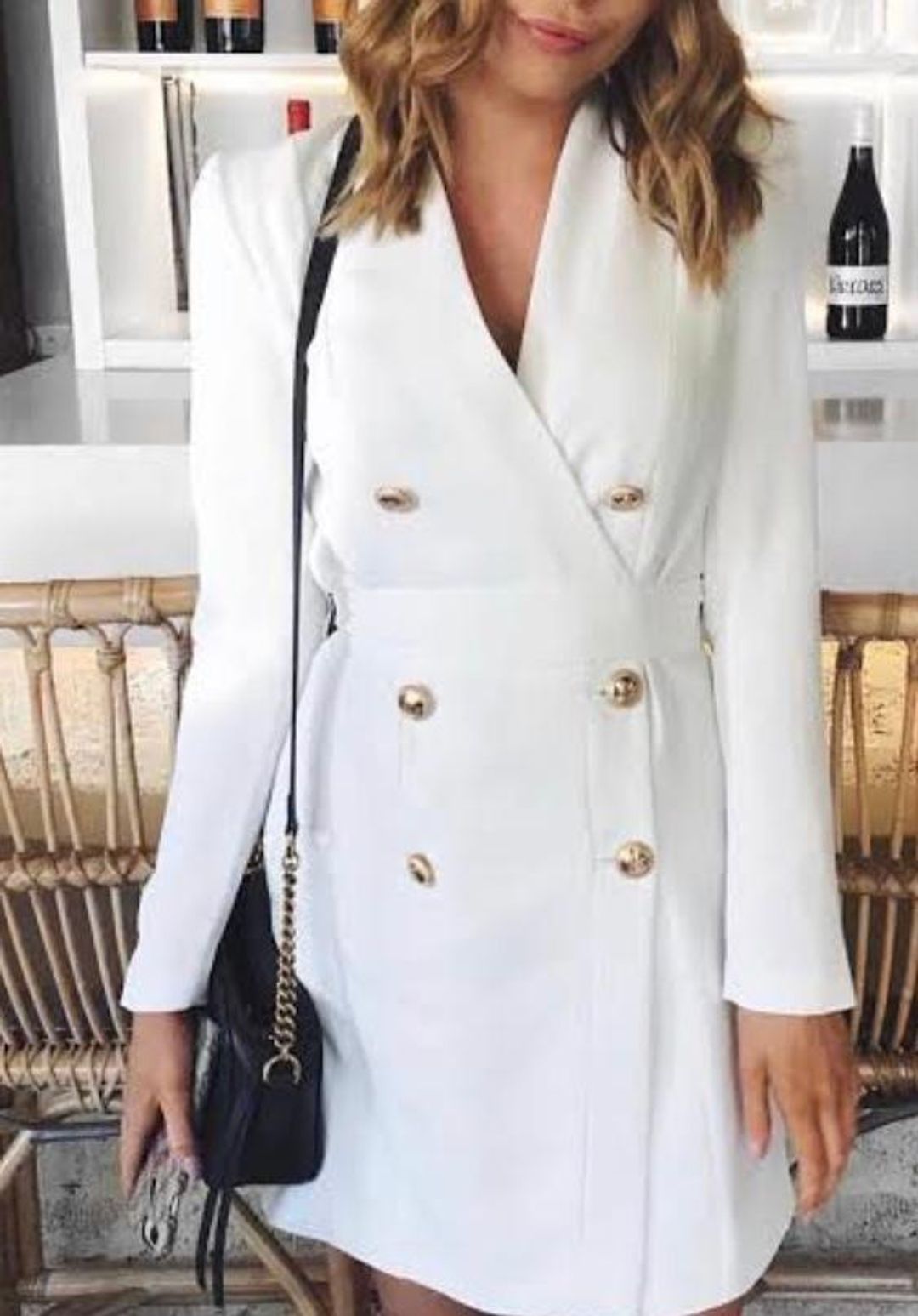 Kookai Edwina Blazer Dress White Size 36 for rent on The Volte - main image