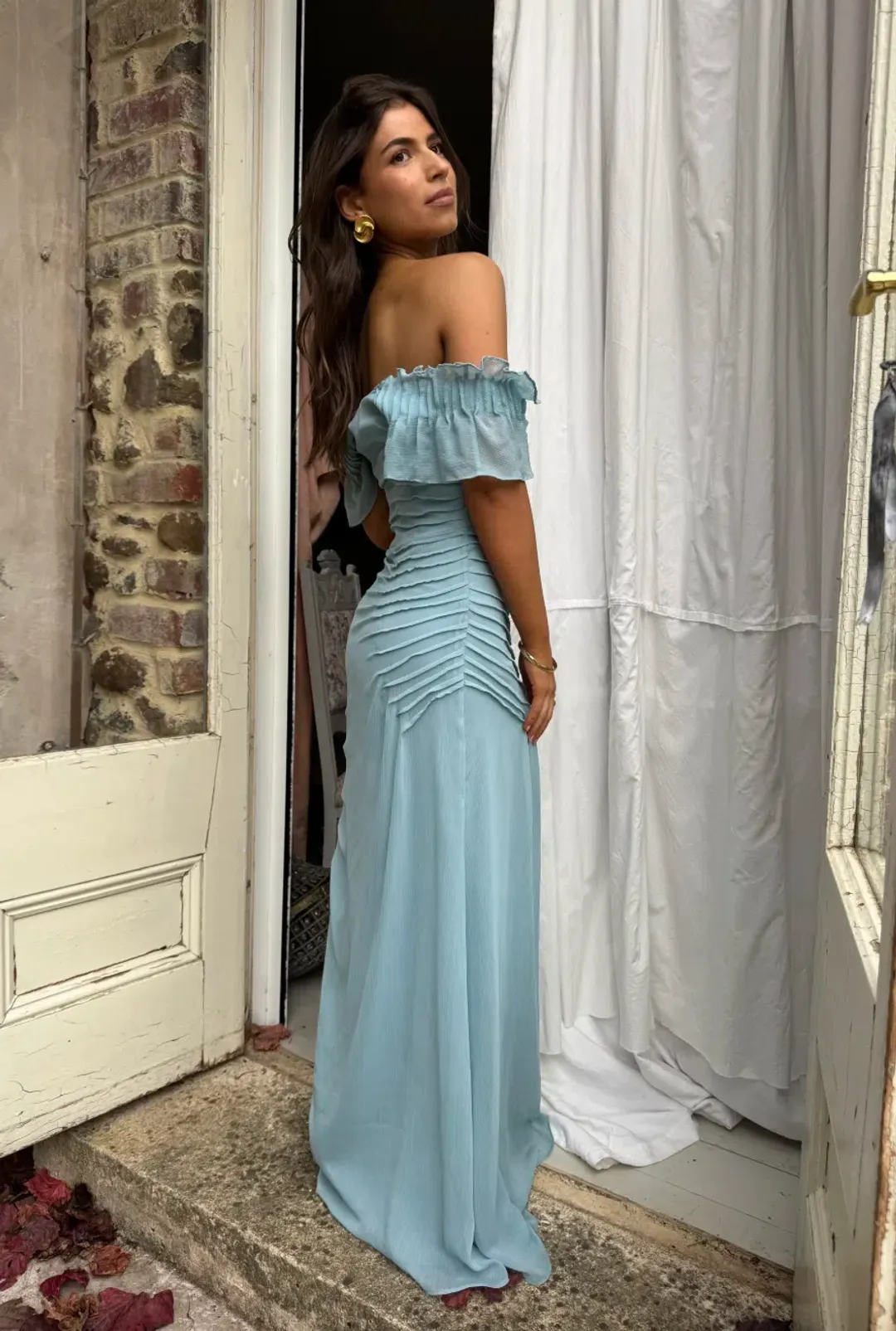 Vera Wang The Parissa Maxi Dress Blue Size 6 for rent on The Volte - main image