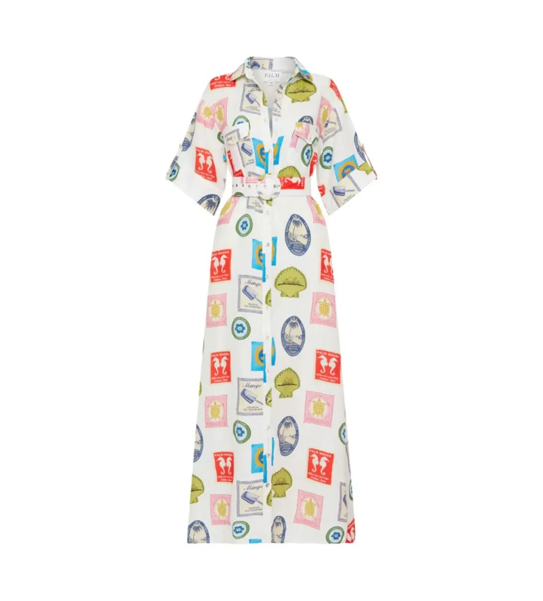 Palm Noosa Memento Maxi Dress Holiday Stamp Size AU 6 for rent on The Volte - main image