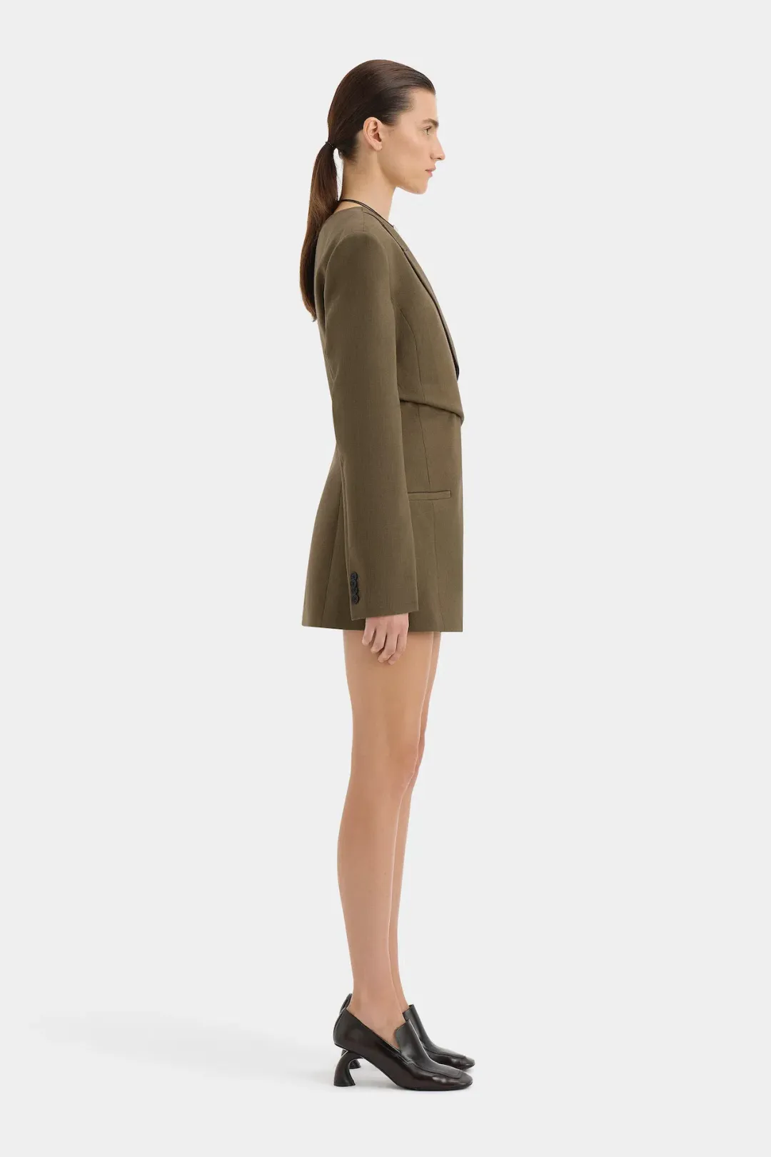 Sir the Label Sartoria Mini Dress in Chocolate Marle Size 8  for rent on The Volte - main image