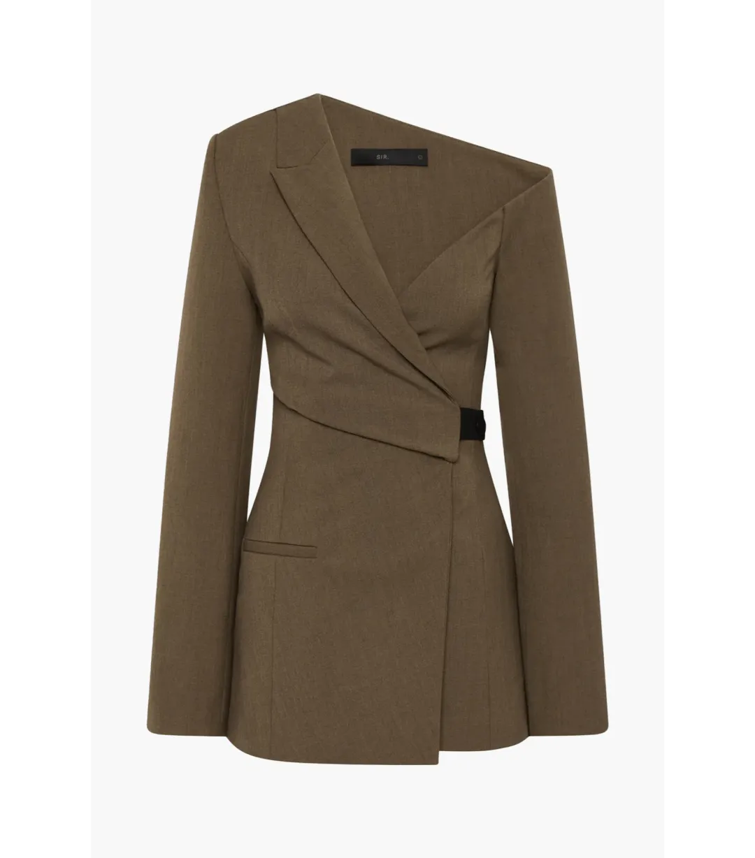 Sir the Label Santoria Mini Dress in Chocolate Marle Size AU 10  for rent on The Volte - main image