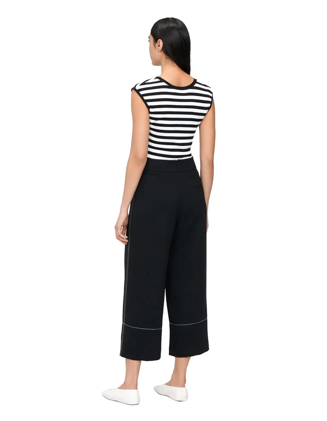 Double Weave Topstitched Cropped Pant Size AU for rent on The Volte - main image