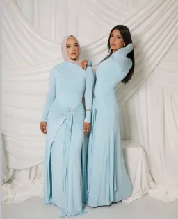 Alaia Muse Yasmin Gown Blue Size 8 for rent on The Volte - image 4