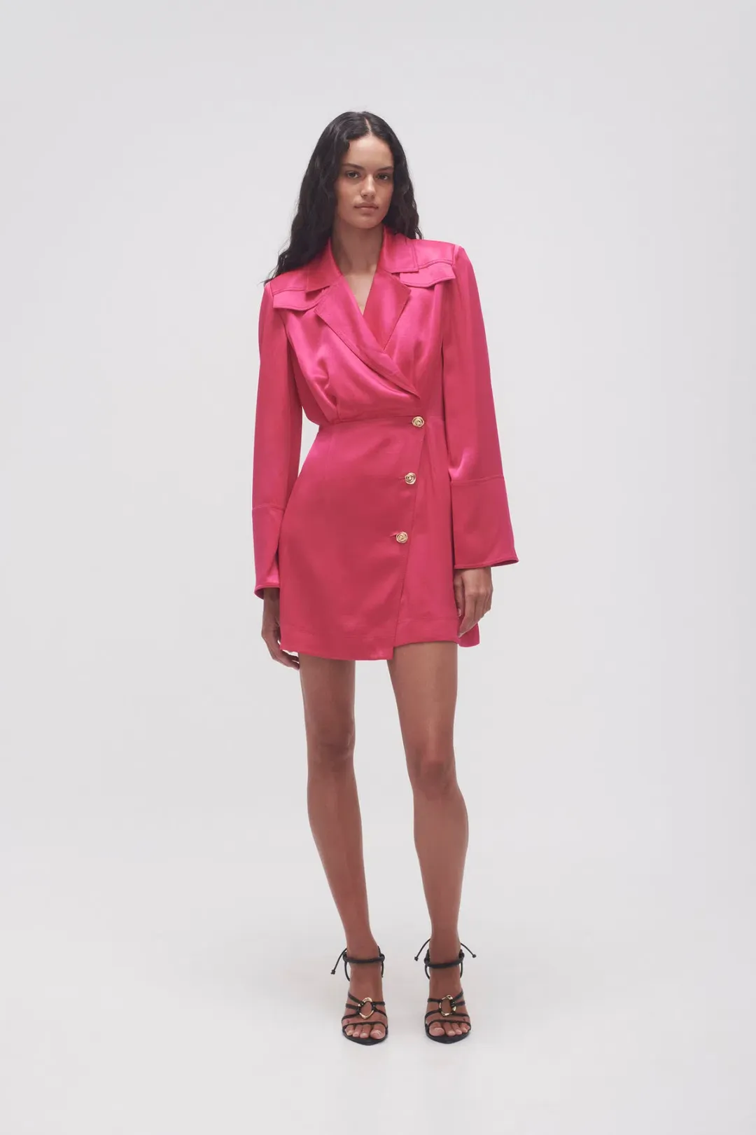 Aje Echo Mini Shirt Dress Pink Size AU 14 for rent on The Volte - main image
