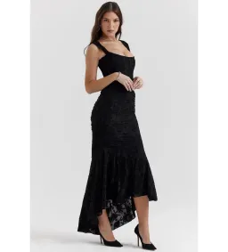 House Of CB Cesca Maxi Dress Black Floral Size 14 for rent on The Volte - image 4