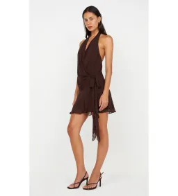 Bec & Bridge Celyse Mini Dress Dark Chocolate Size 8 for rent on The Volte - image 2
